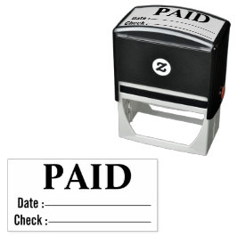 BETAALDE Tall Date Check Nummer Algemeen Business Zelfinktende Stempel