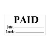 BETAALDE Tall Date Check Nummer Algemeen Business  Zelfinktende Stempel (Design)
