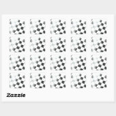 Betaalde vlag vierkante sticker (Vel)