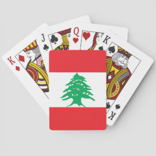 Betaalkaarten met vlag van Libanon Pokerkaarten