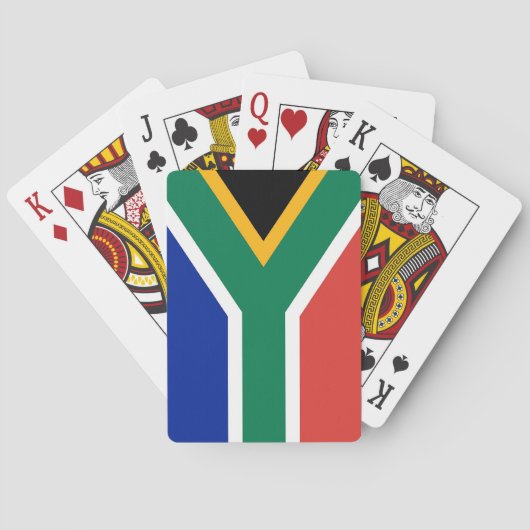 Betaalkaarten met vlag van Zuid-Afrika Pokerkaarten (Achterkant)