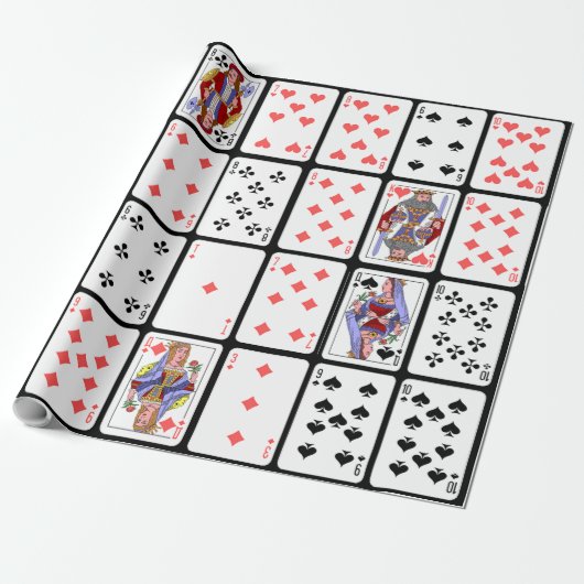 Betaalkaarten Poker Euchre Cadeaus Cadeaupapier (Uitgerold)