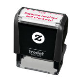 Betaling ontvangen en verwerkt met datum  zelfinktende stempel (Product)