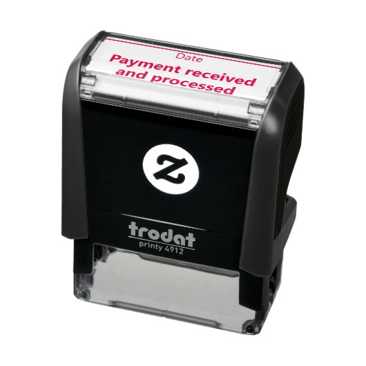 Betaling ontvangen en verwerkt met datum zelfinktende stempel (Product)