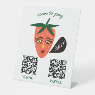 BETALINGS QR CODE Boerenkraam Boerenmarkt Stalletj Reclamebord Met Voetstuk
