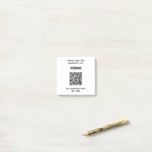  Betalingsplatform QR-code Post-it® Notes (Op bureau)