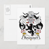 Betancourt Family Crest Briefkaart (Voorkant / Achterkant)