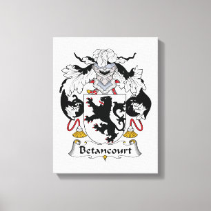 Betancourt Family Crest Canvas Afdruk