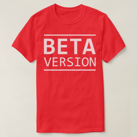 bètaversie t-shirt (Design voorkant)