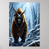 Bête d'ours de grand imaginaire | AI Art Poster (Devant)