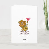 Bête encore mon coeur Lion Cartes Coeurs (Dos)