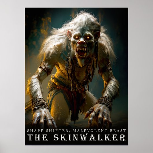 Bête et Créatures Antiques : Affiche du Skinwalker (Devant)