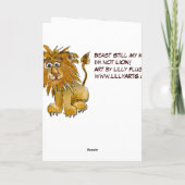 Bête toujours ma carte de coeurs de lion de coeur (Dos)