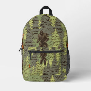 Betegeld groot voetpatroon bedrukte rugzak