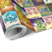 betegelde dierenriem cadeaupapier (Rol Hoek)