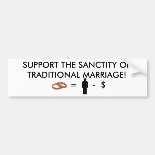 BETEKENING VAN DE MARRIAGE BUMPERSTICKER (Voorkant)