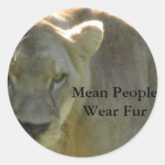 Betekenis mensen Draag bont Ronde Sticker