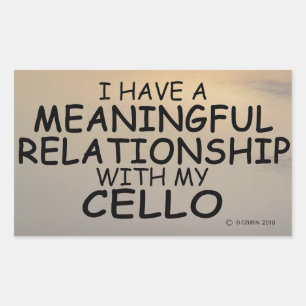 Betekenis Relatie Cello Rechthoekige Sticker