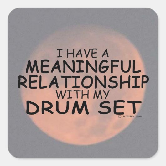Betekenis Relatie drum set Square Sticker (Voorkant)
