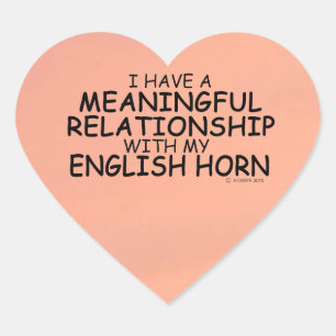 Betekenis Relatie Engelse Horn Heart Sticker