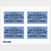 Betekenis Relatie Franse Hoorn Rechthoekig St. Rechthoekige Sticker (Vel)