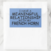 Betekenis Relatie Franse Hoorn Rechthoekig St. Rechthoekige Sticker (Tas)