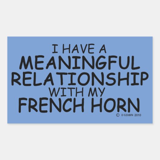 Betekenis Relatie Franse Hoorn Rechthoekig St. Rechthoekige Sticker (Voorkant)