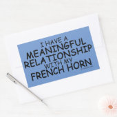 Betekenis Relatie Franse Hoorn Rechthoekig St. Rechthoekige Sticker (Envelop)