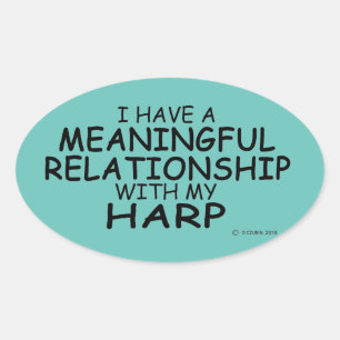 Betekenis Relatie Harp Oval Sticker