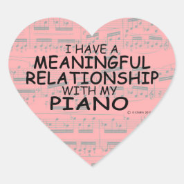 Betekenis Relatie Piano Heart Sticker