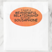Betekenis Relatie Sousaphone Oval Sticker (Tas)