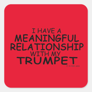 Betekenis Relatie Trumpet Square Sticker