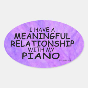 Betekenis Sticker van Piano Oval Relatie