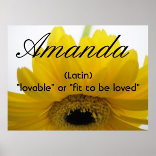 Betekenis van de naam Amanda Poster