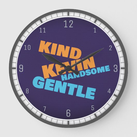 Betekenis van de naam Kevin | Wandklok Grote Klok (Voorkant)