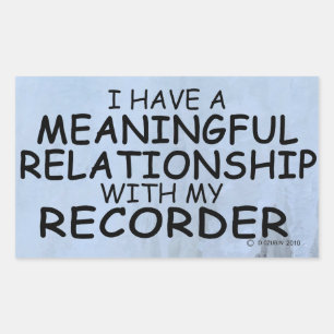 Betekenis van een rechthoekige Relatie-recorder Sticker