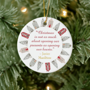 Betekenis van Kerstcitaat Bauble Tree Decoration Keramisch Ornament