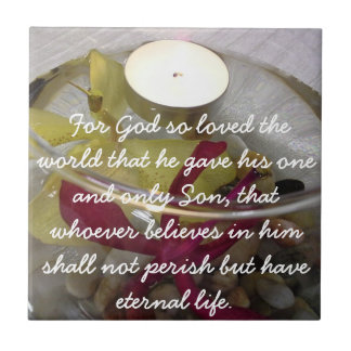 Betekenis van Kerstman John 3 16 Orchid Gift Tile Tegeltje