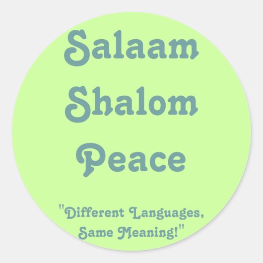 Betekenis van Vrede Sticker (Voorkant)