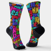 Betekenisloze teksten sokken (Gebogen)