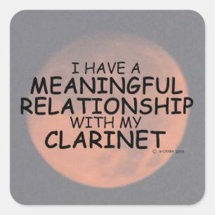 betekenisvolle Relatie Clarinet Square Sticker