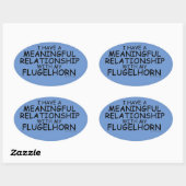 betekenisvolle Relatie Flugelhorn Oval Sticker (Vel)