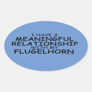betekenisvolle Relatie Flugelhorn Oval Sticker