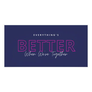 Beter Als We Samen Zijn Neon Roze Liefdescitaat Perfect Poster