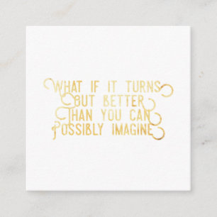 Beter dan je je kunt voorstellen - vierkante kaart vierkante visitekaartje