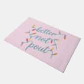 Beter dan Pout Cute Pink kerst Deurmat (Schuin)