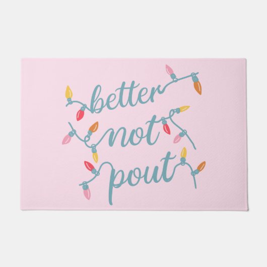 Beter dan Pout Cute Pink kerst Deurmat (Voorkant)