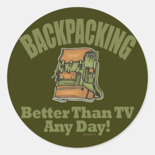 Beter dan tv - rugzak ronde sticker