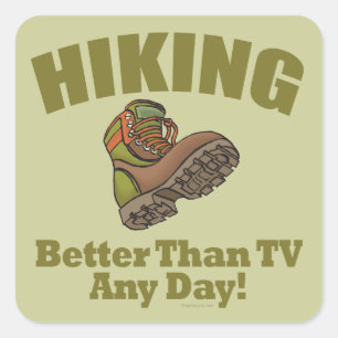 Beter dan tv - wandelend vierkante sticker