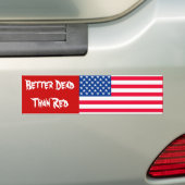 Beter dood dan rode Bumpersticker (Op auto)